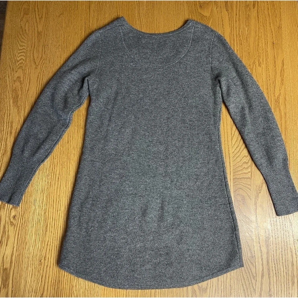 Cynthia Rowley NY 2-PLY 100% Cashmere Luxurious Lounge Gray Tunic Sweater Medium